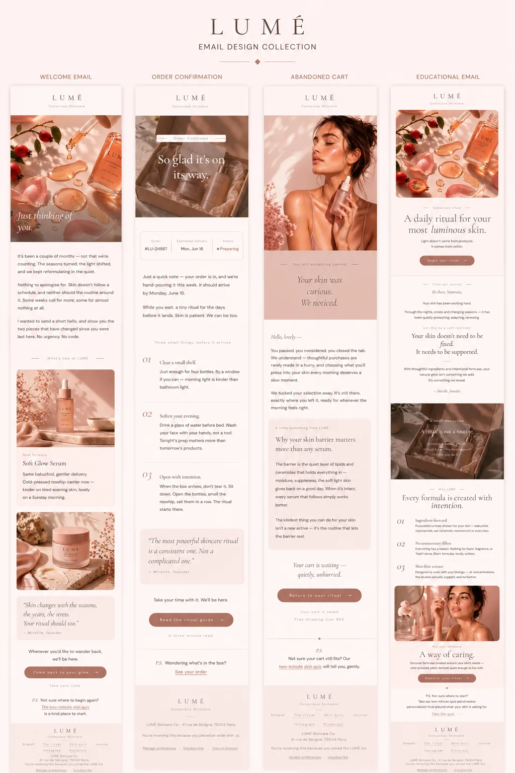 Lumé email design collection