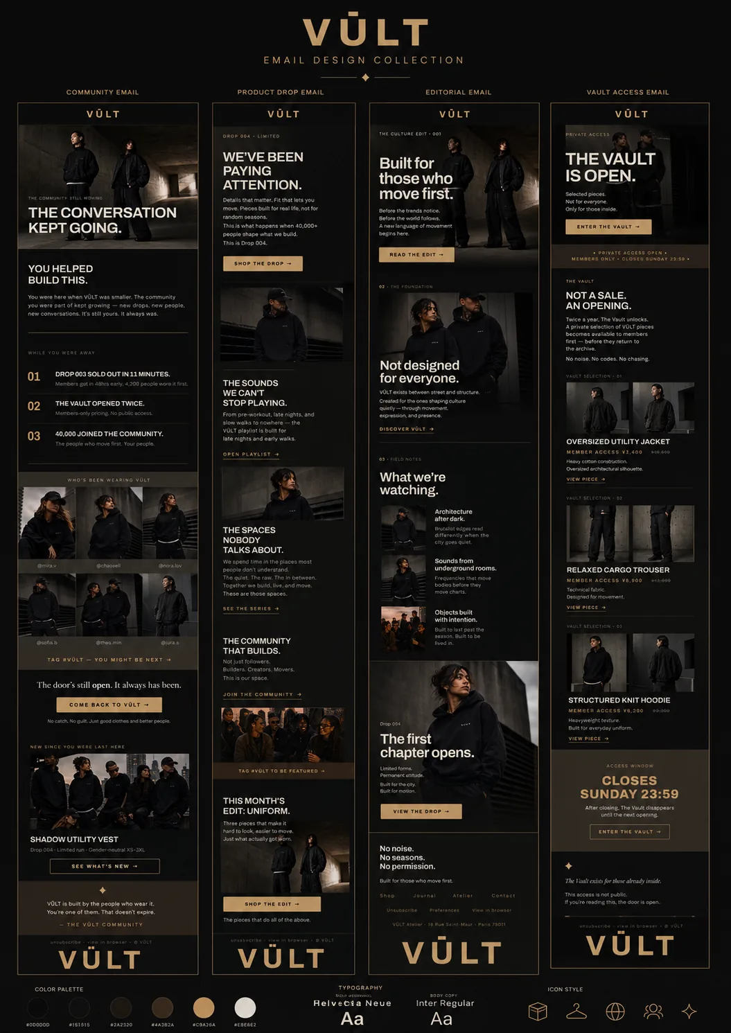 Vült email design collection