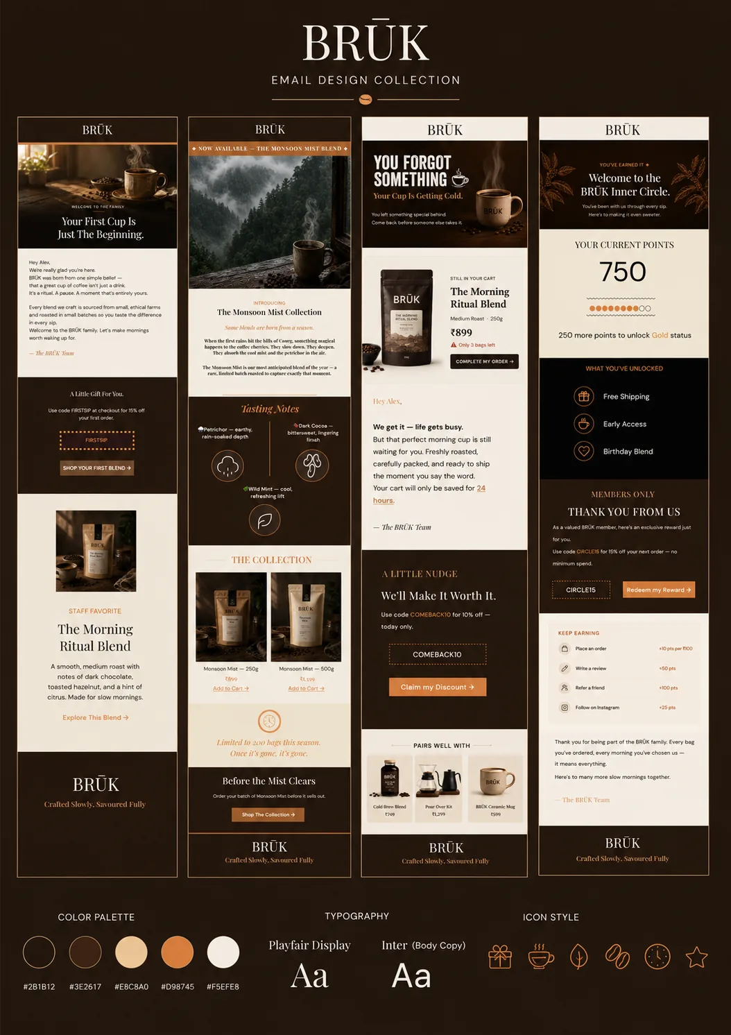 Brūk email design collection