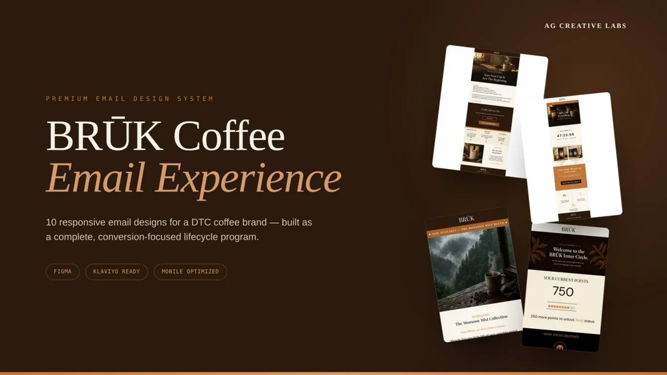 Brūk coffee email experience case study cover