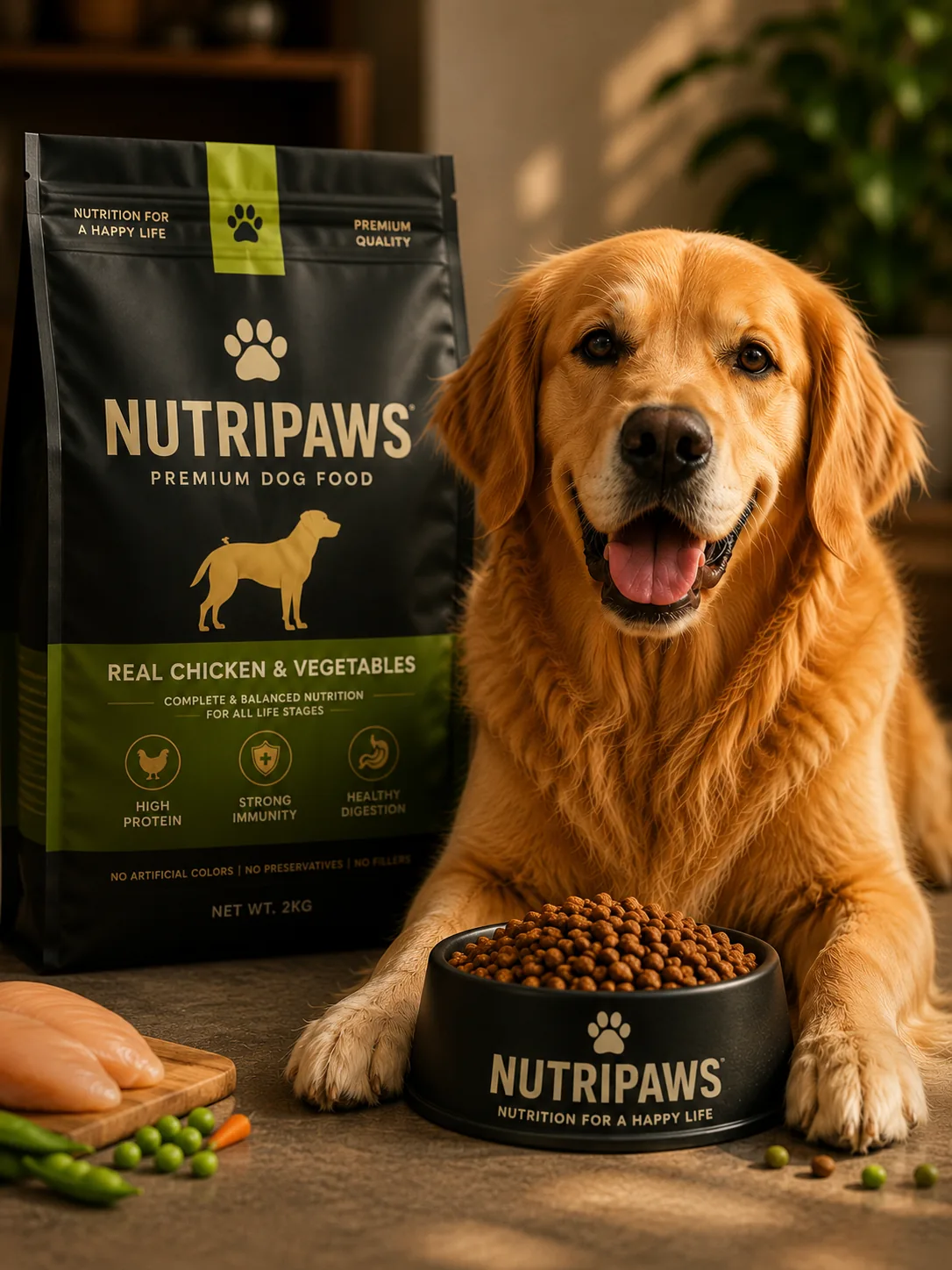 Nutripaws premium dog food campaign key visual